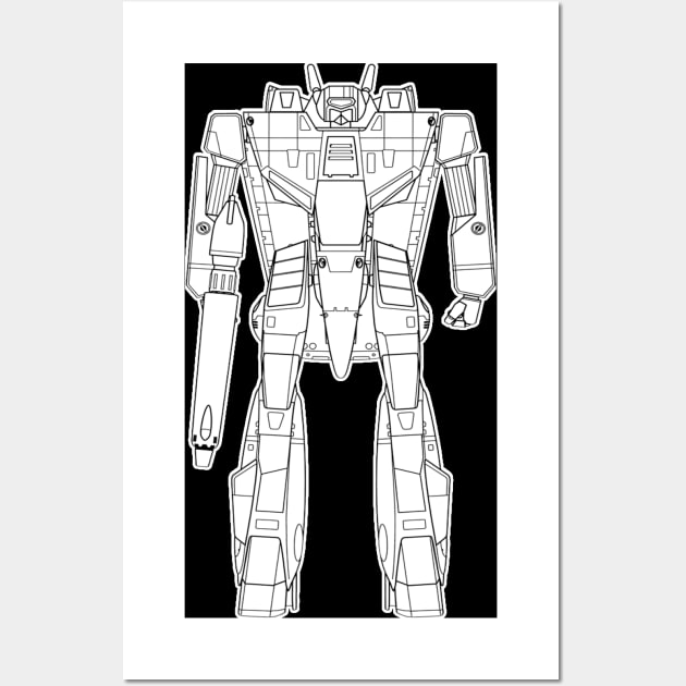 Design white Wall Art by Robotech/Macross and Anime design's